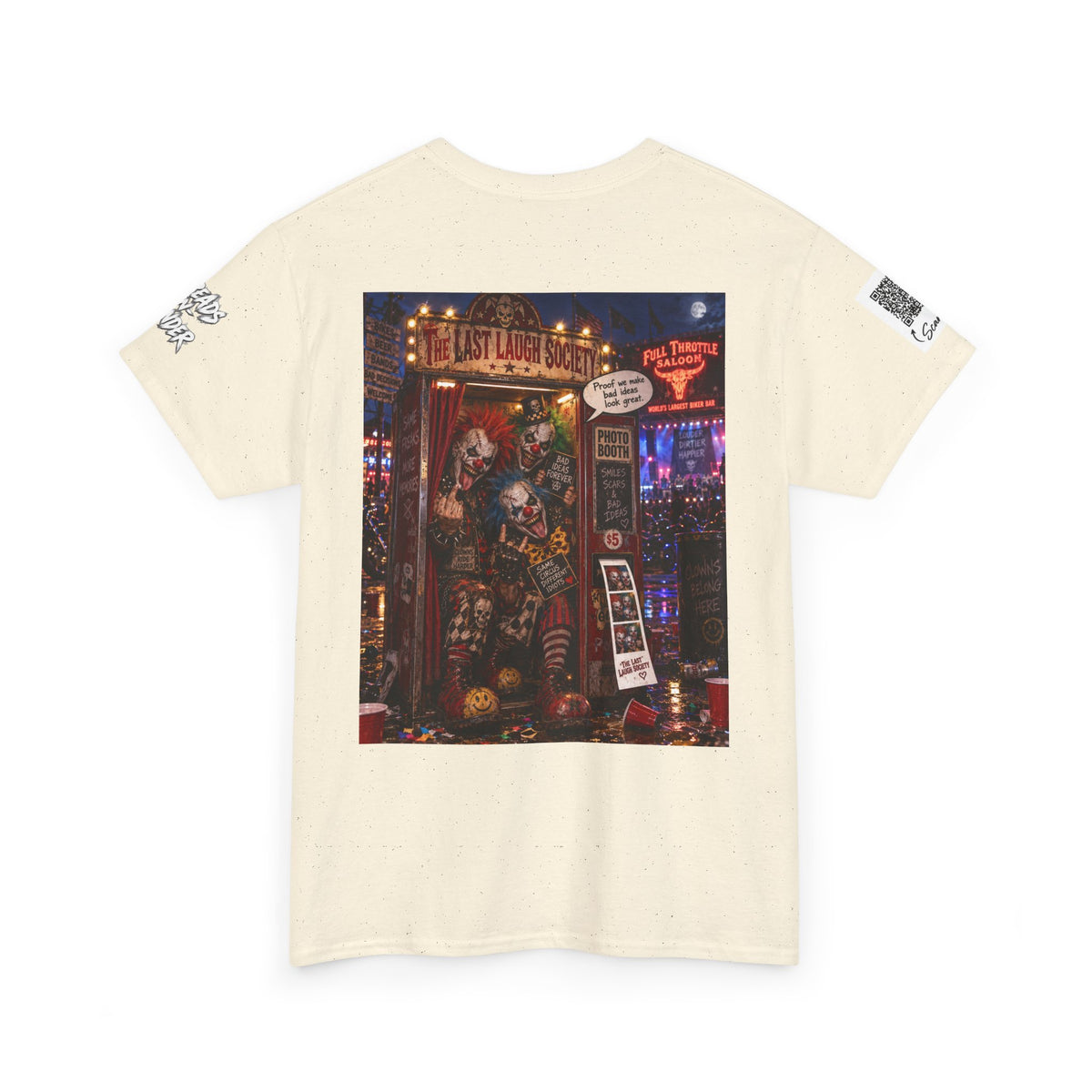 The Last Laugh Society Tee #145 — Carnival Clown Horror Graphic T-Shirt
