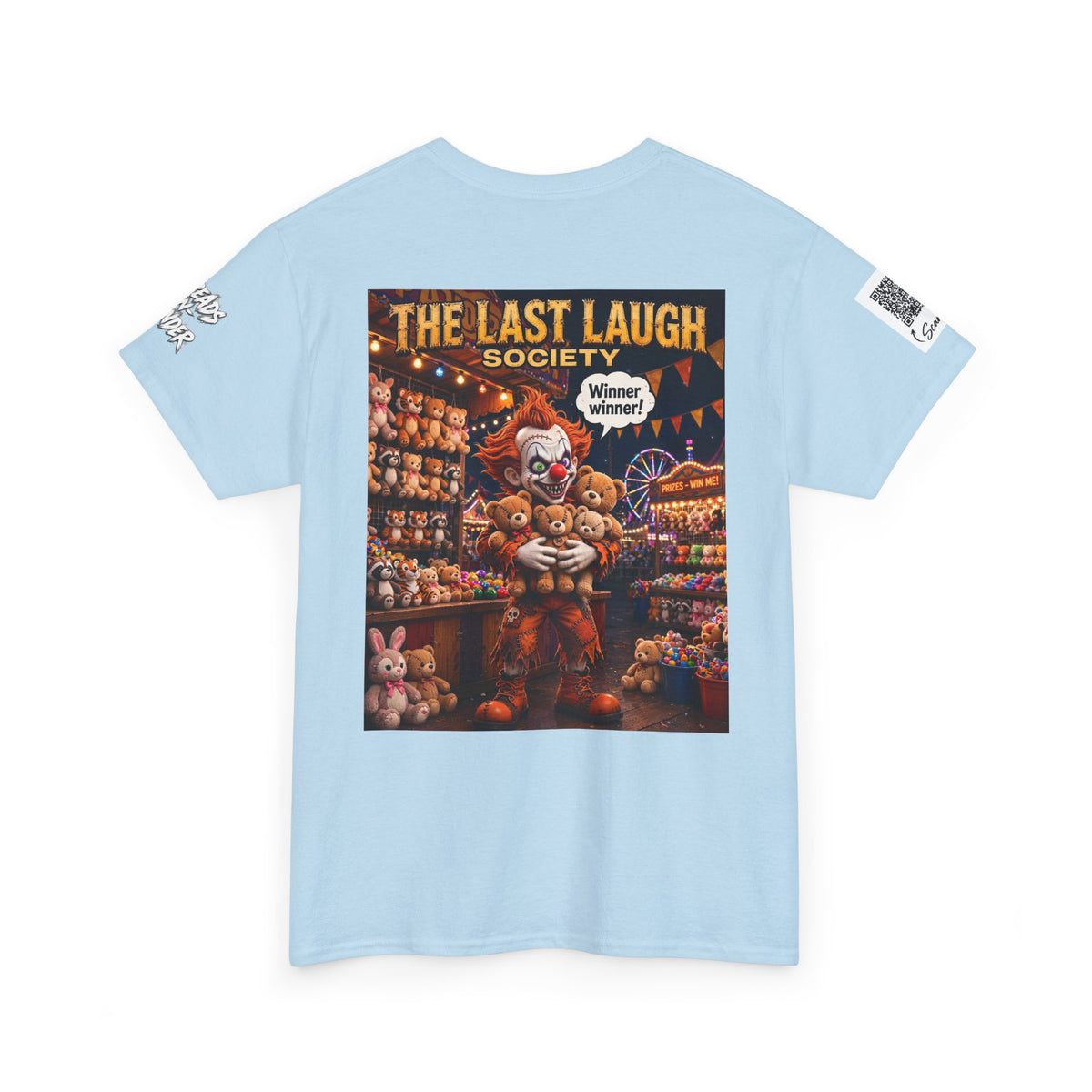The Last Laugh Society Tee #157 — Carnival Clown Horror Graphic T-Shirt