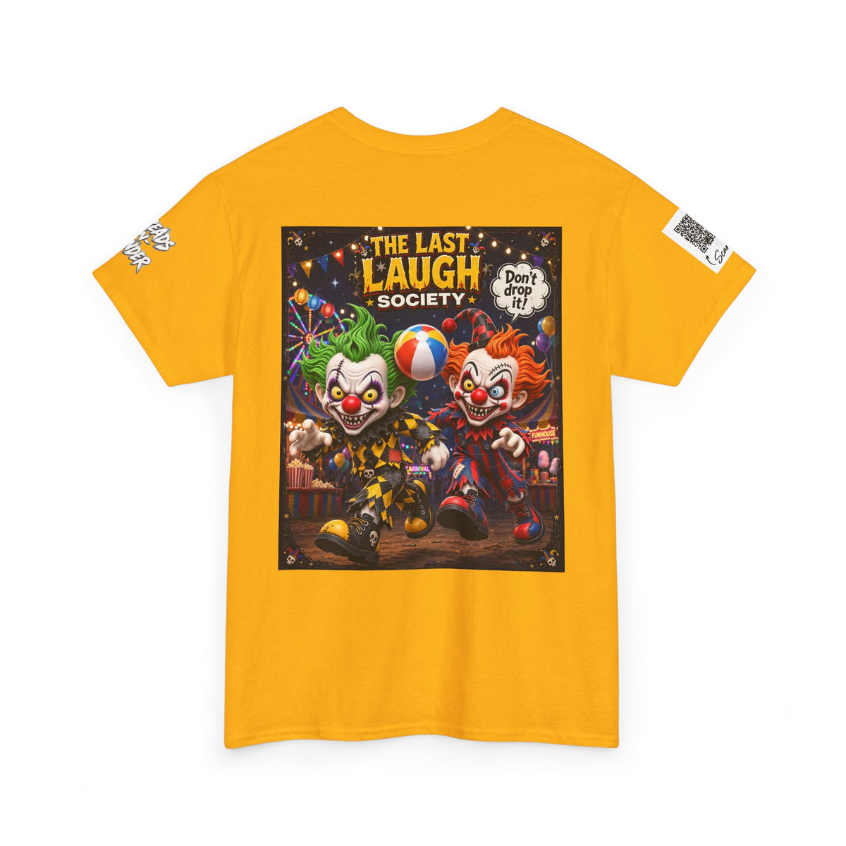 The Last Laugh Society Tee #137 — Carnival Clown Horror Graphic T-Shirt