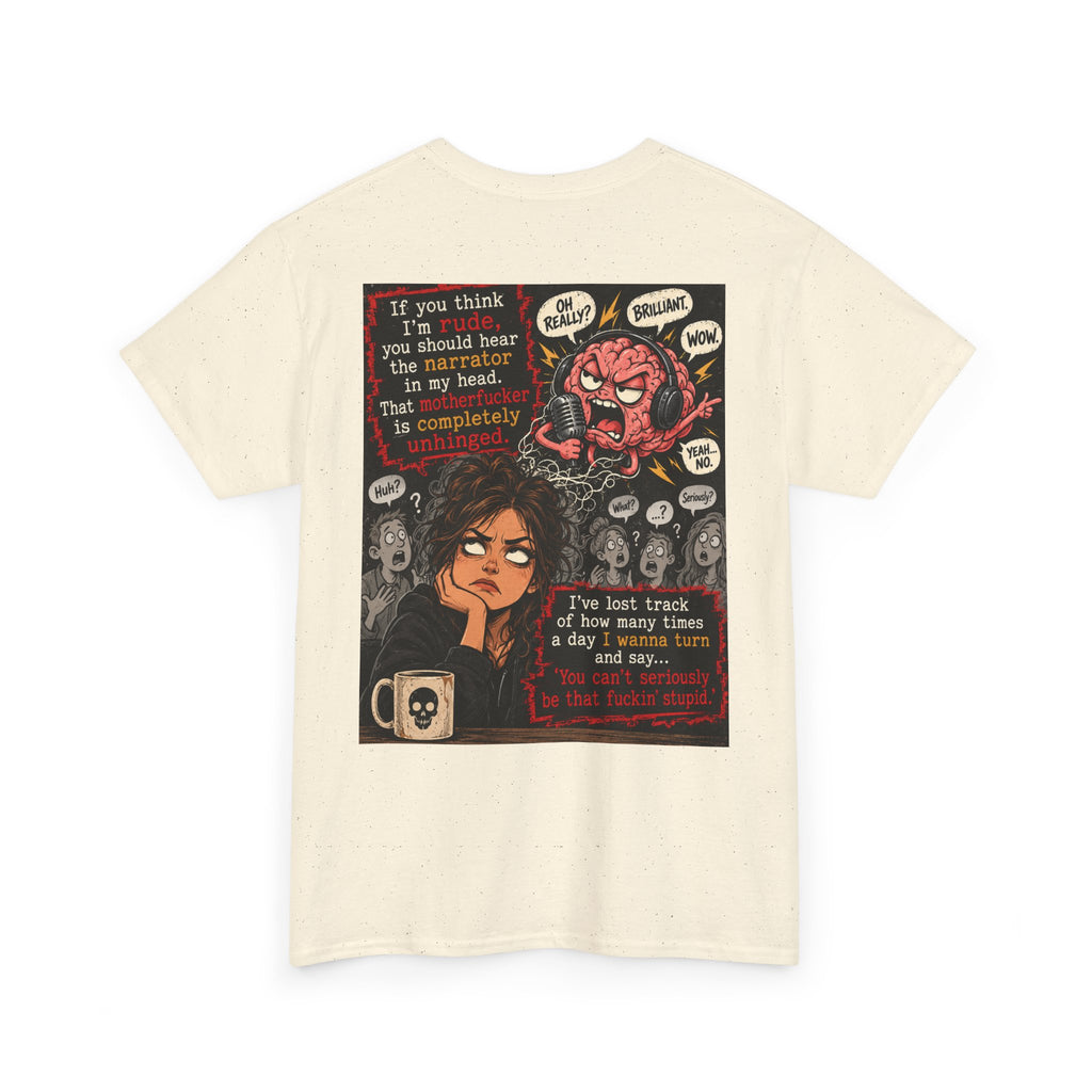 Anxious Brain Comic T‑Shirt — 'If you think I'm rude...' Mental Health Graphic Tee