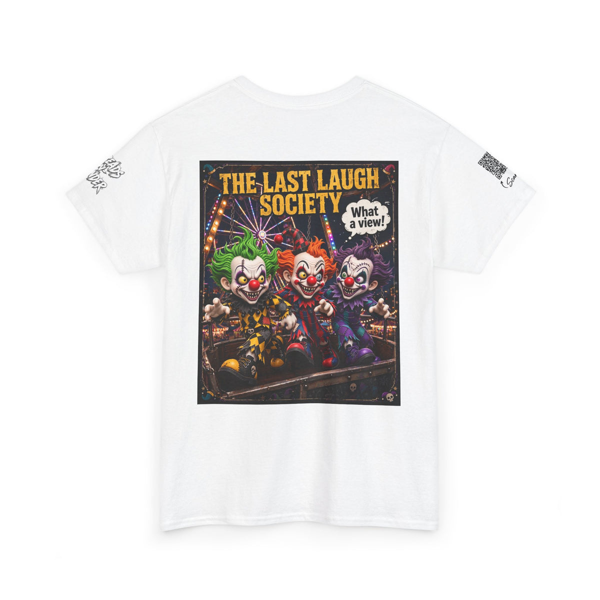 The Last Laugh Society Tee #143 — Carnival Clown Horror Graphic T-Shirt