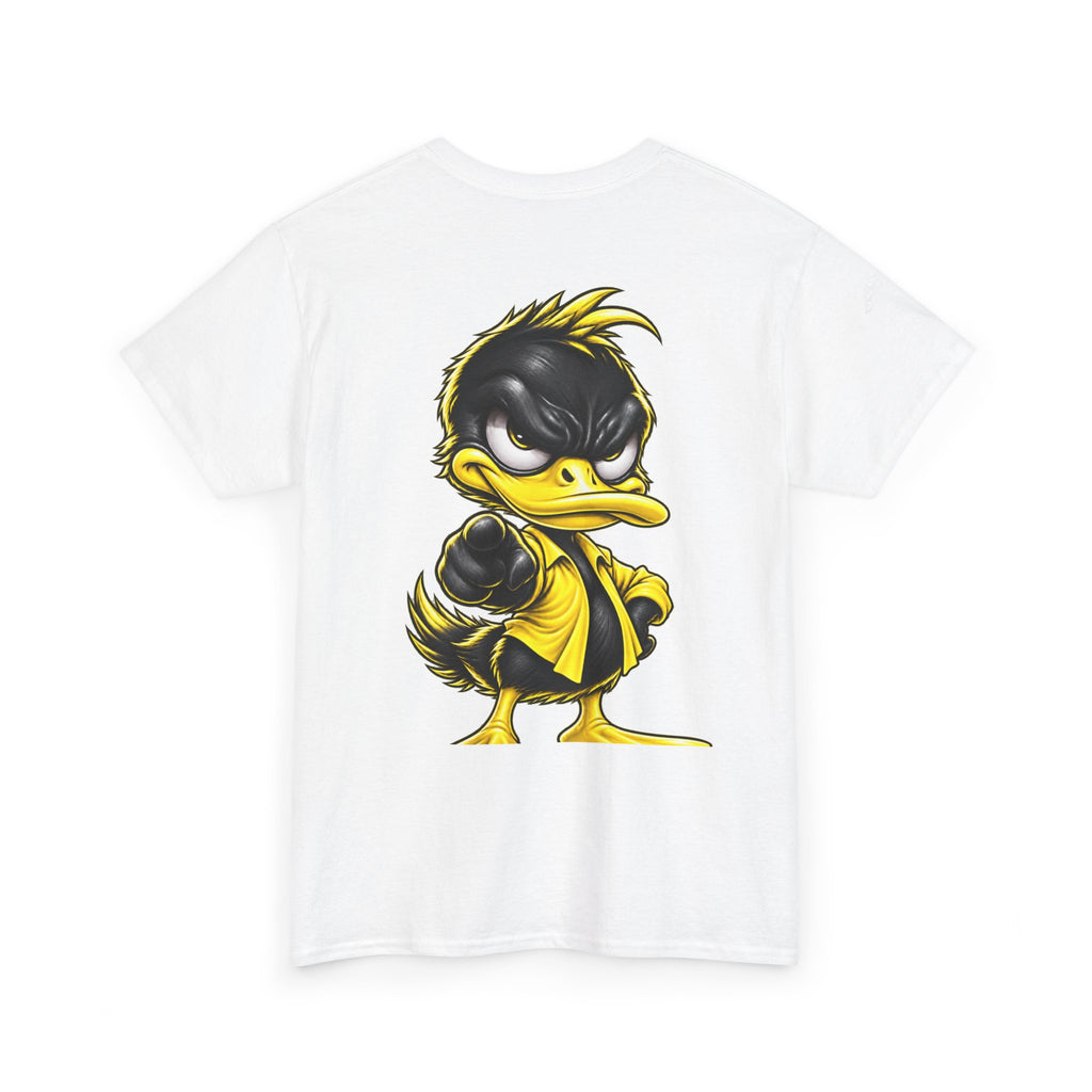 Yellow Rebel Duck Character Back Graphic Tee