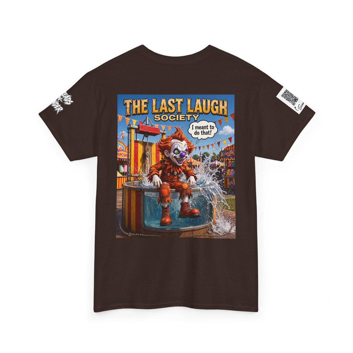The Last Laugh Society Tee #166 — Carnival Clown Horror Graphic T-Shirt