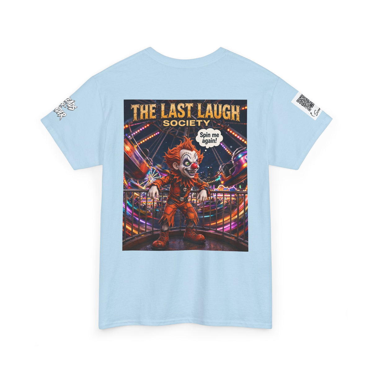 The Last Laugh Society Tee #163 — Carnival Clown Horror Graphic T-Shirt