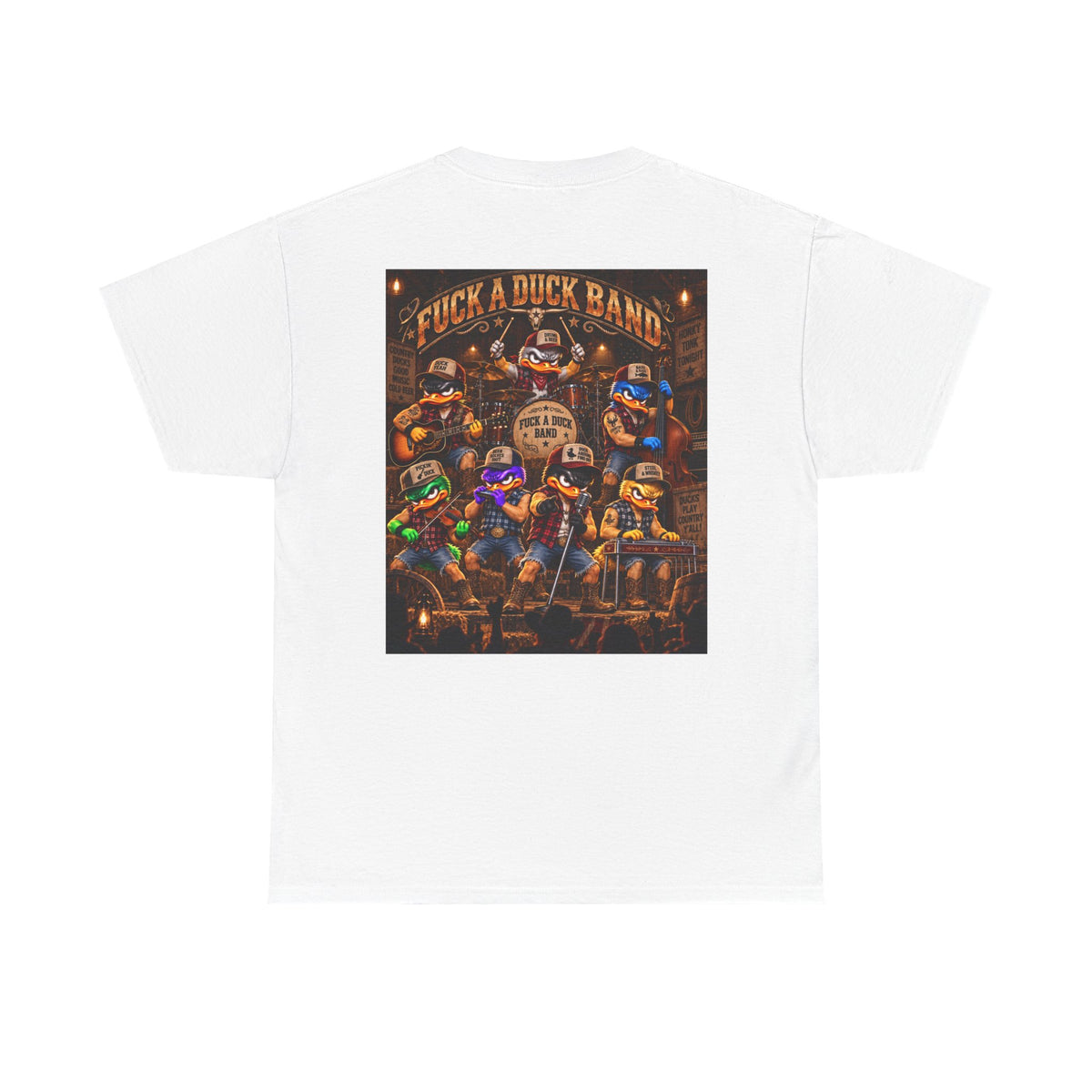 FUCK A DUCK BAND — Honky-Tonk Duck Band Back Graphic Tee