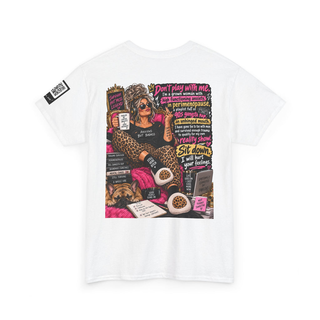 Grown Woman in Premenopause — 90s Gangsta Rap Back Graphic Tee