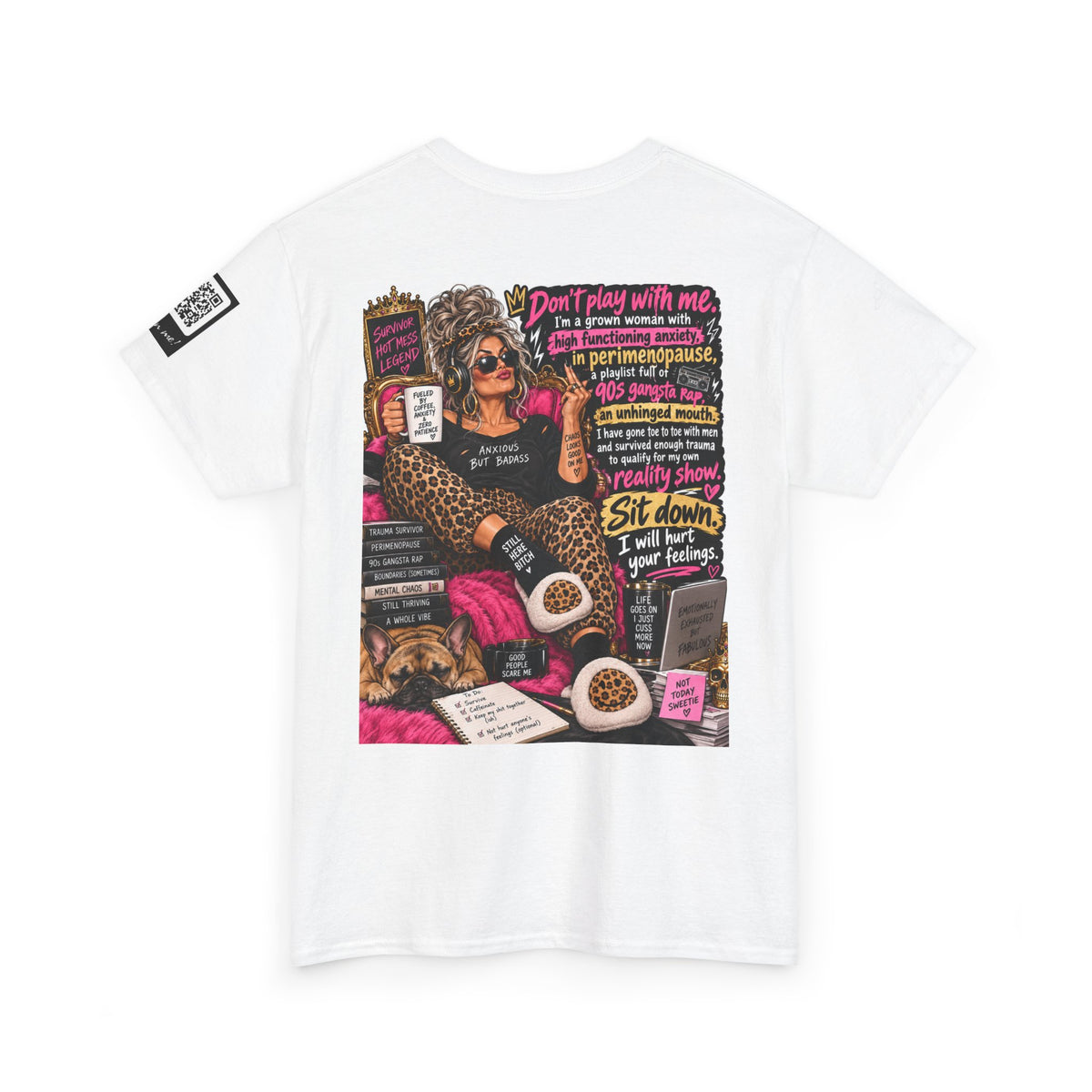 Grown Woman in Premenopause — 90s Gangsta Rap Back Graphic Tee
