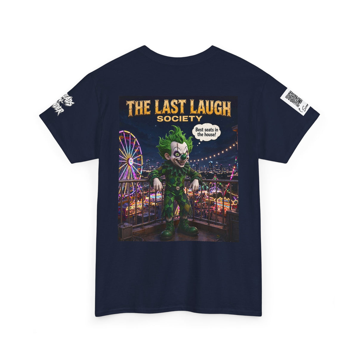 The Last Laugh Society Tee #154 — Carnival Clown Horror Graphic T-Shirt