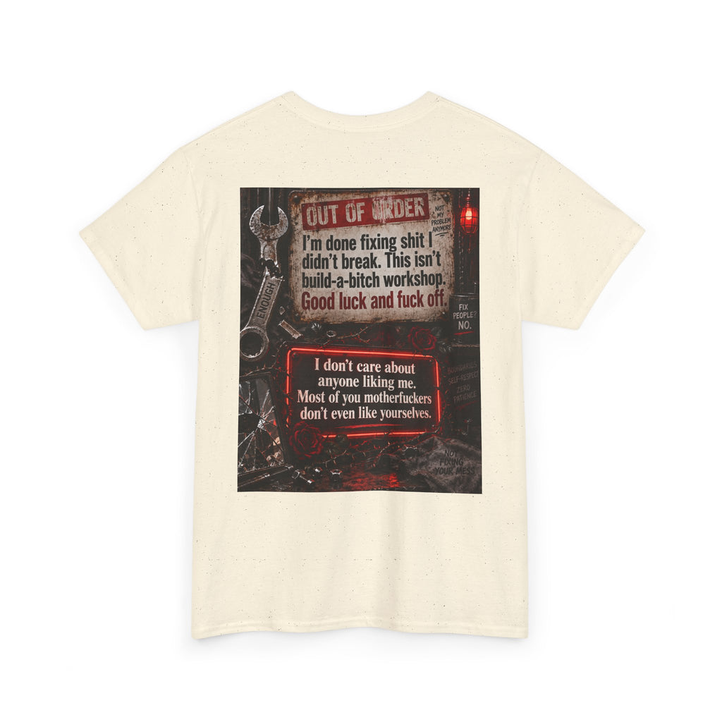Mechanic Workshop T-Shirt — 'Out of Order' Funny Garage Repair Tee