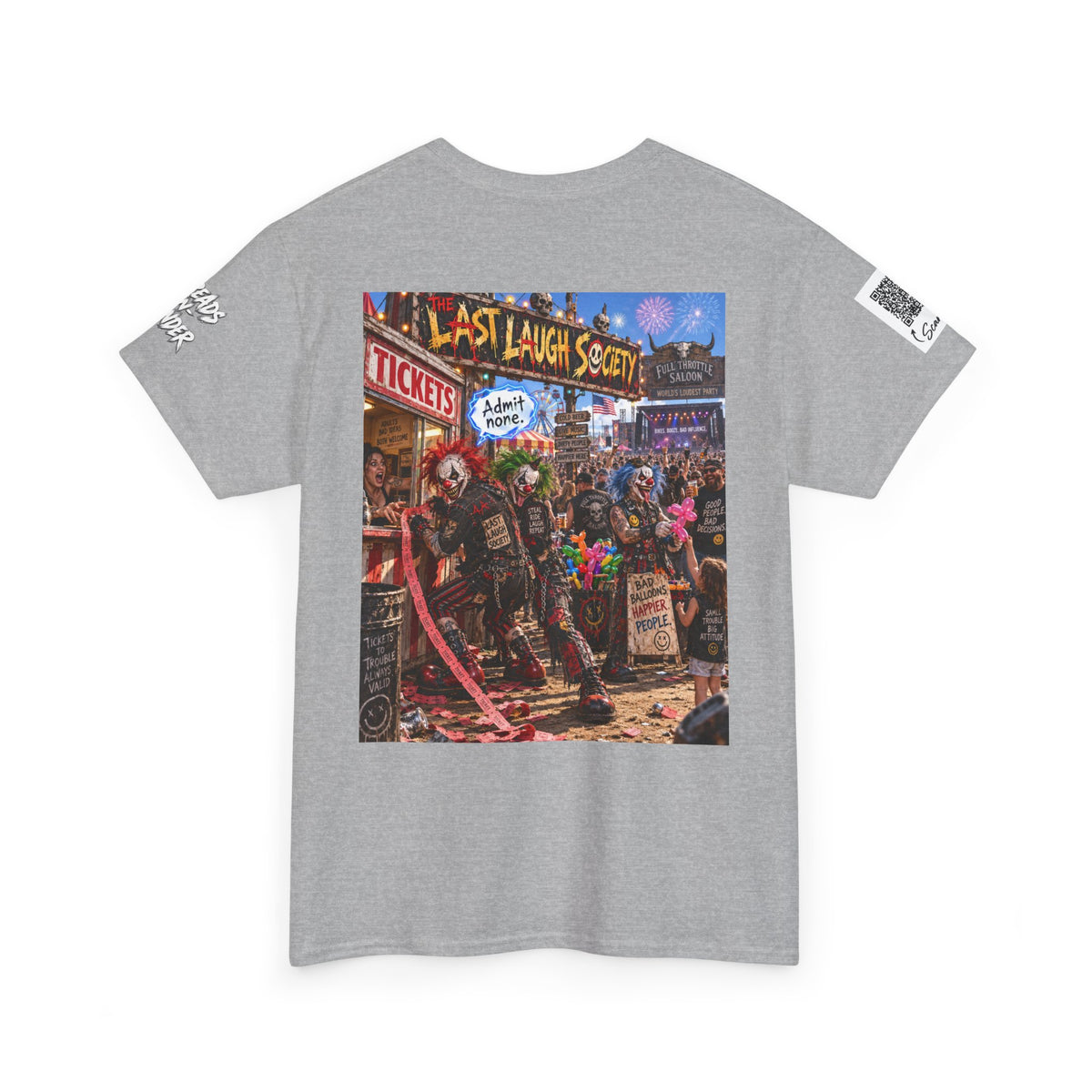 The Last Laugh Society Tee #142 — Carnival Clown Horror Graphic T-Shirt