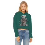 ANGRY CAN MAN 3.0 Ladies Cropped Raw Edge Hoodie