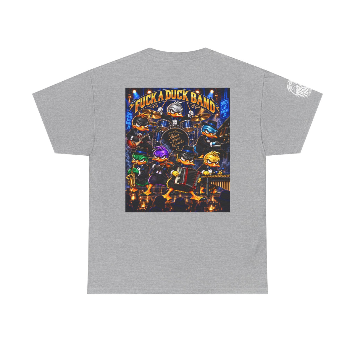Blues, Tunes & Quacks — Duck Band Back Graphic Tee