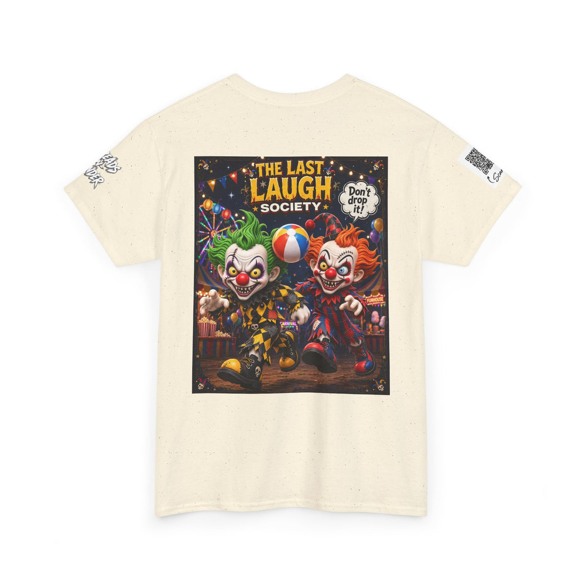 The Last Laugh Society Tee #137 — Carnival Clown Horror Graphic T-Shirt