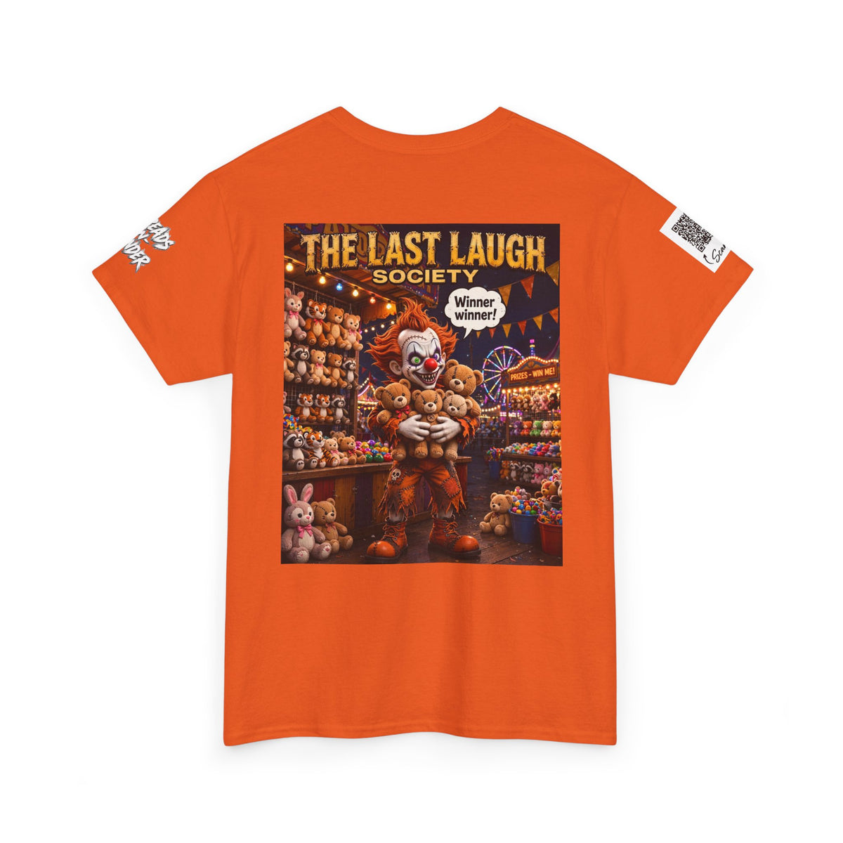 The Last Laugh Society Tee #157 — Carnival Clown Horror Graphic T-Shirt