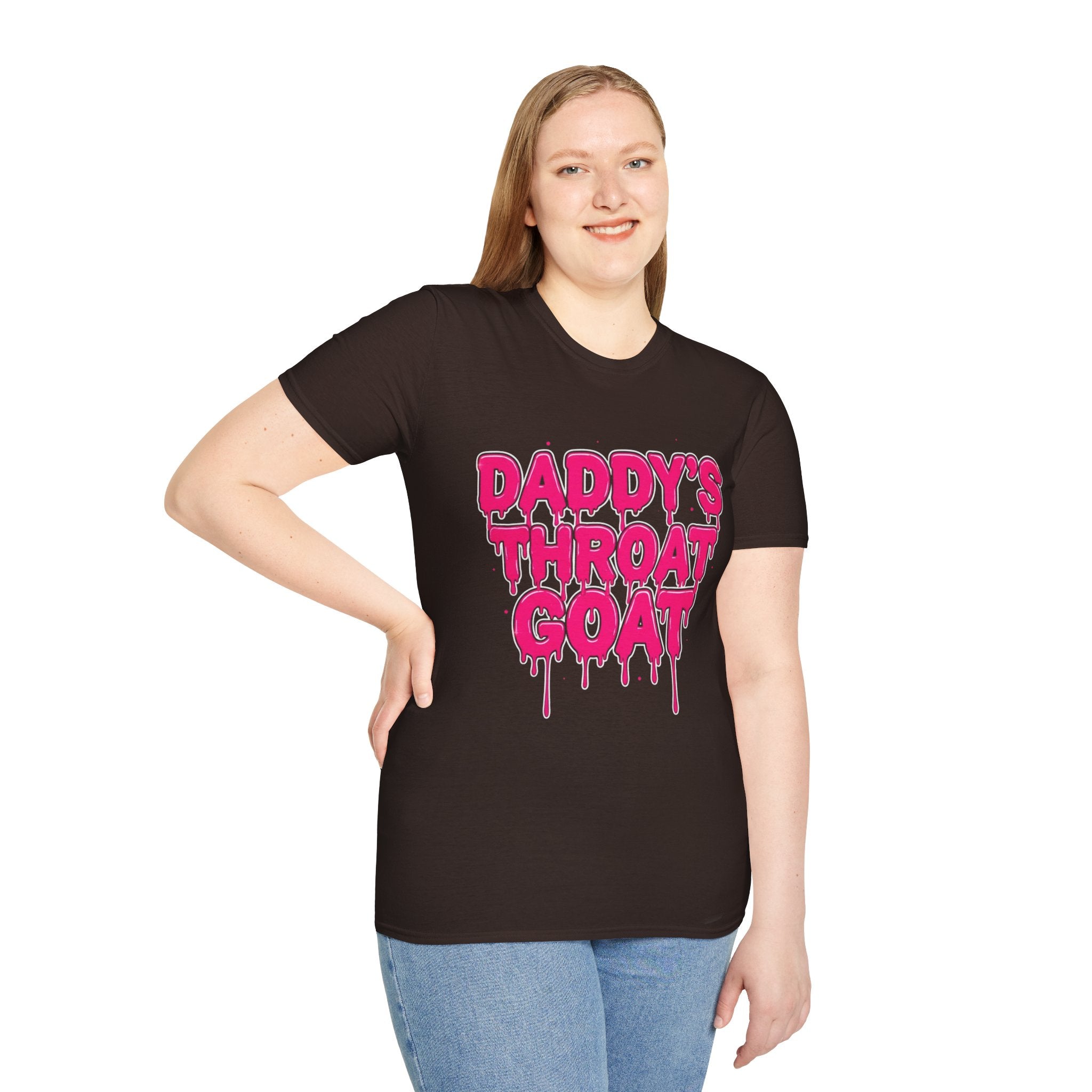 Graphic Tee — "Daddy's Throat" Drip Lettering Shirt