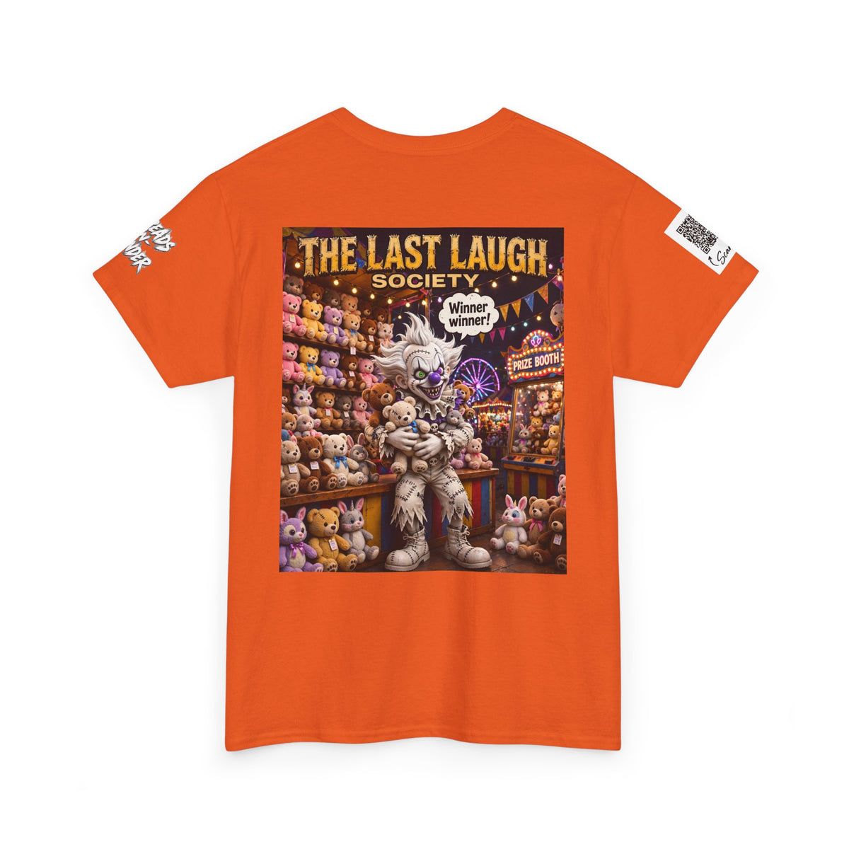 The Last Laugh Society Tee #114 — Carnival Clown Horror Graphic T-Shirt