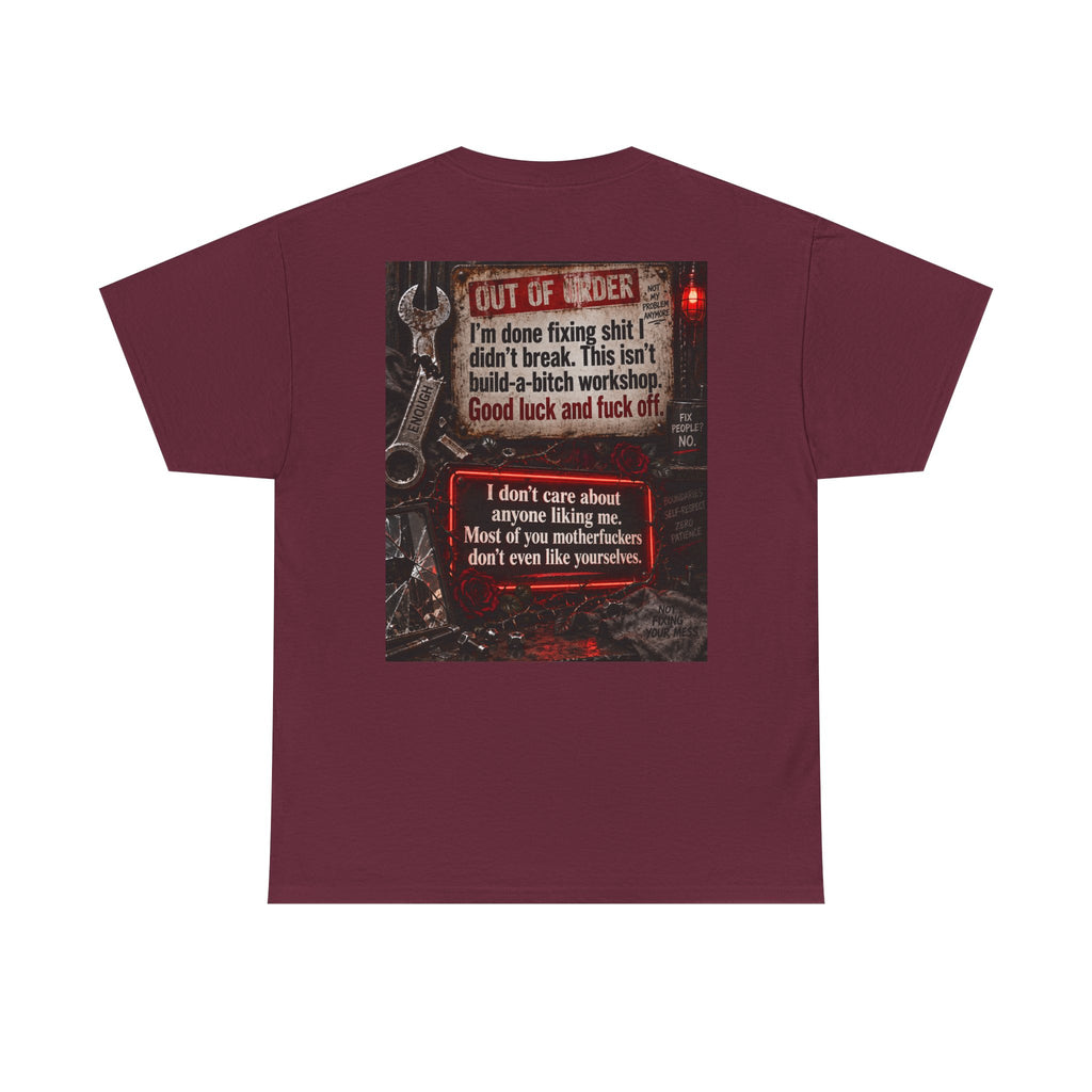 Mechanic Workshop T-Shirt — 'Out of Order' Funny Garage Repair Tee