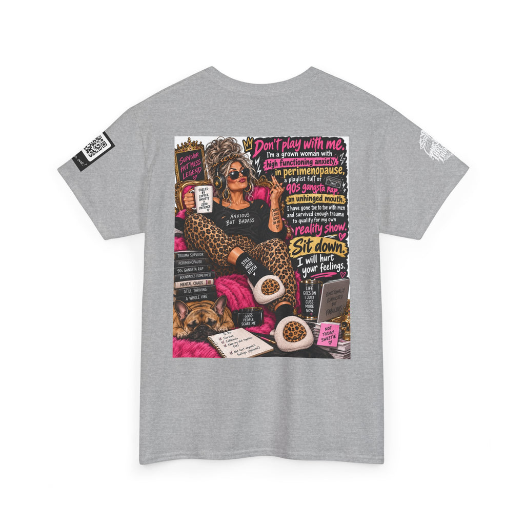 Grown Woman in Premenopause — 90s Gangsta Rap Back Graphic Tee