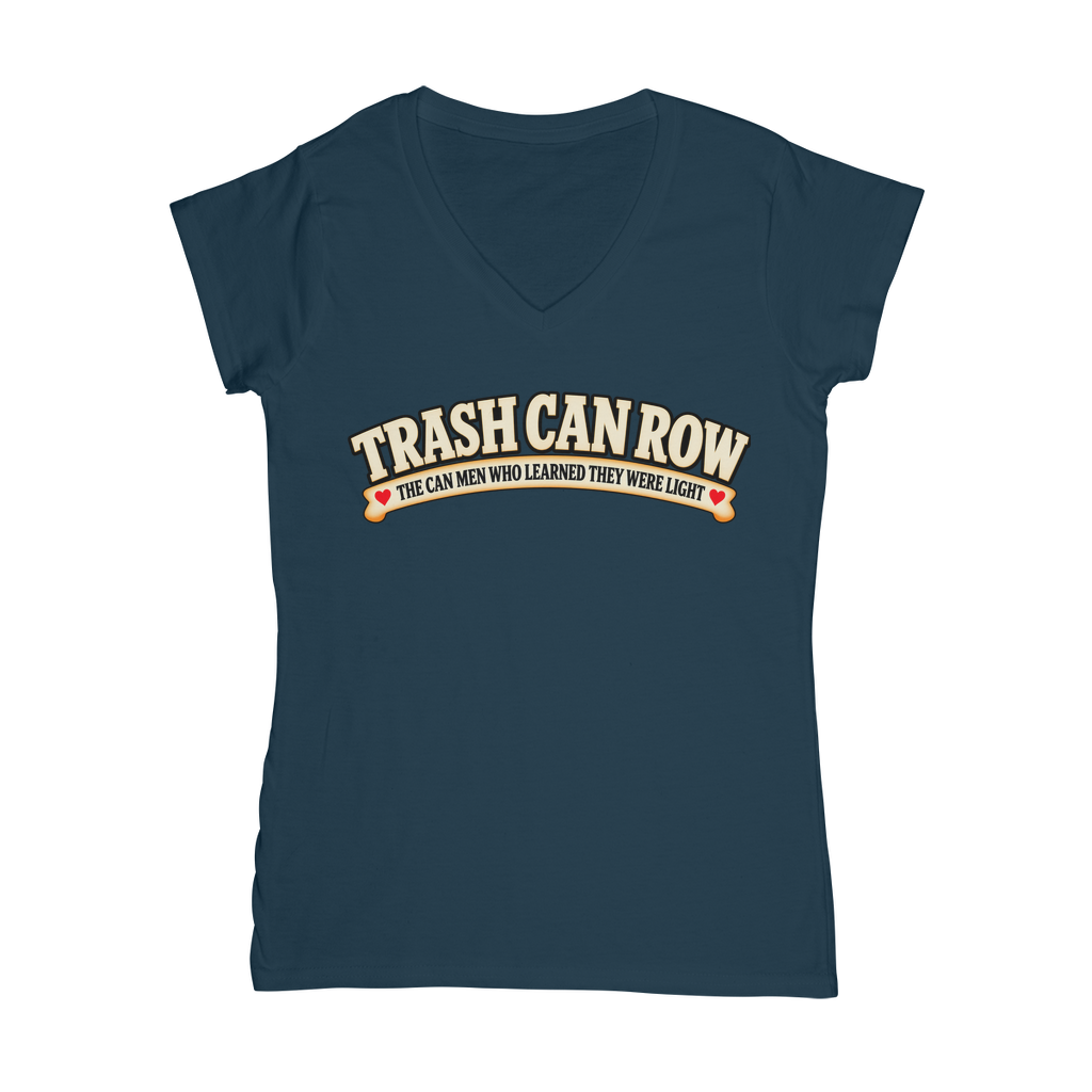 Trash Can Row Classic Women's V-Neck T-Shirt