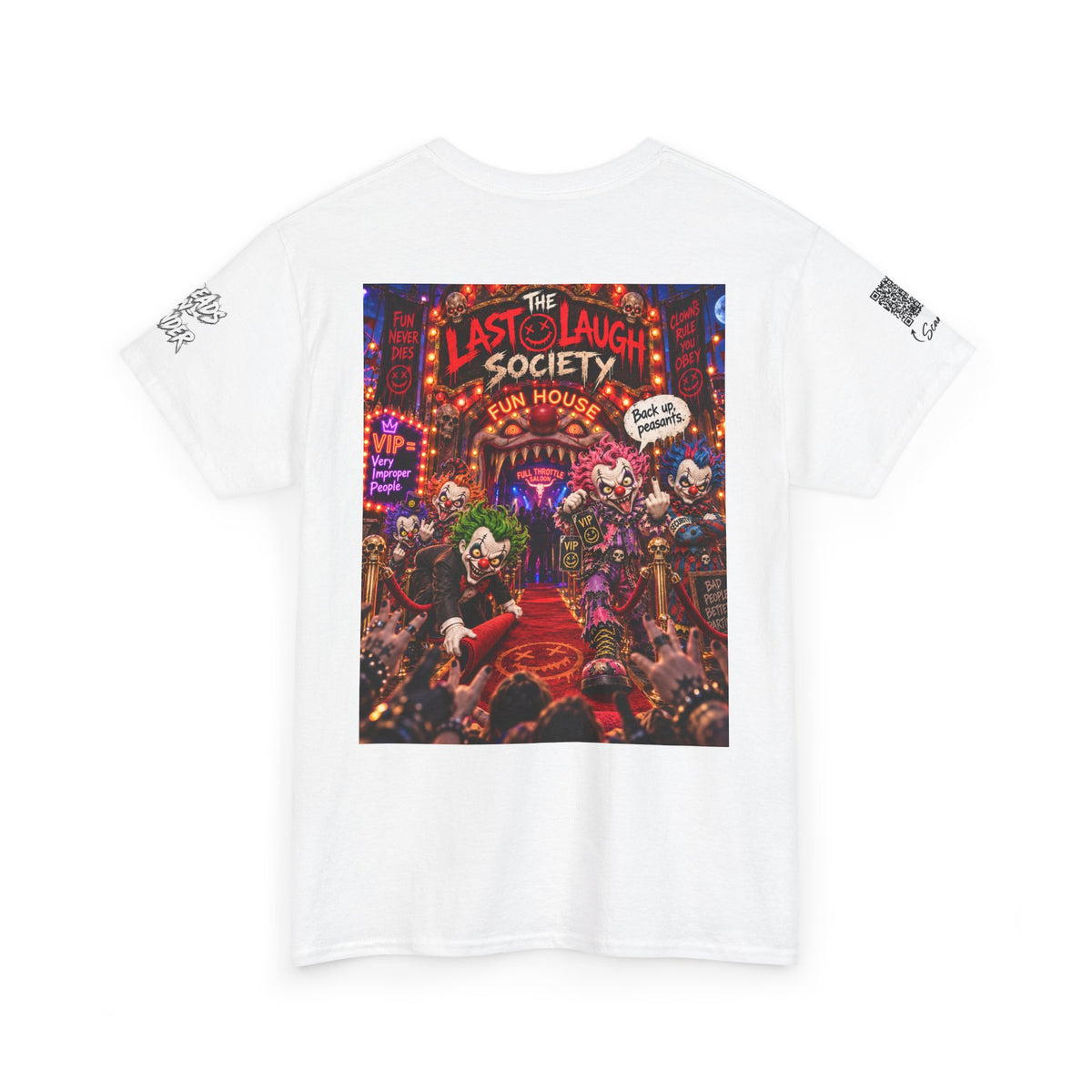 The Last Laugh Society Tee #148 — Carnival Clown Horror Graphic T-Shirt