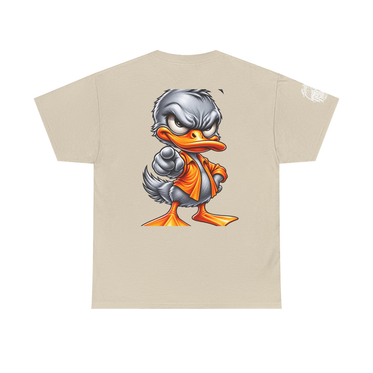 Silver Rebel Duck Character Back Graphic Tee