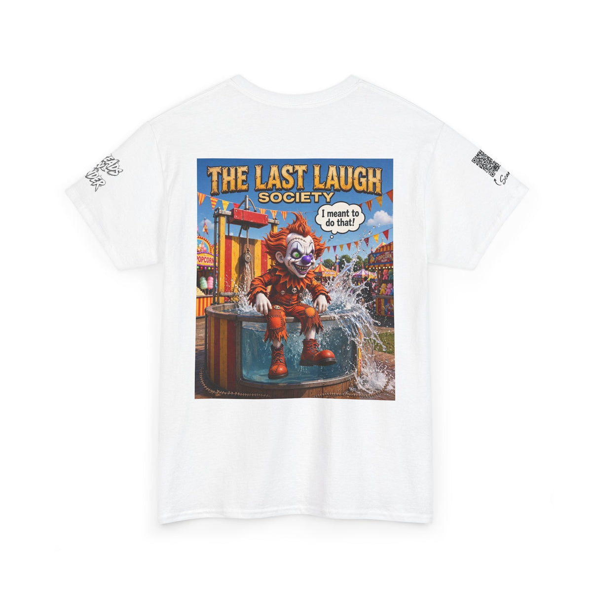 The Last Laugh Society Tee #166 — Carnival Clown Horror Graphic T-Shirt