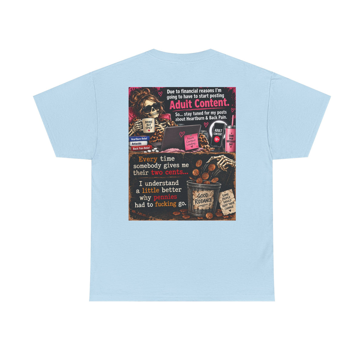 Funny 'Adult Content' Graphic Tee — Sarcastic Coffee & Cocktail Humor T-Shirt