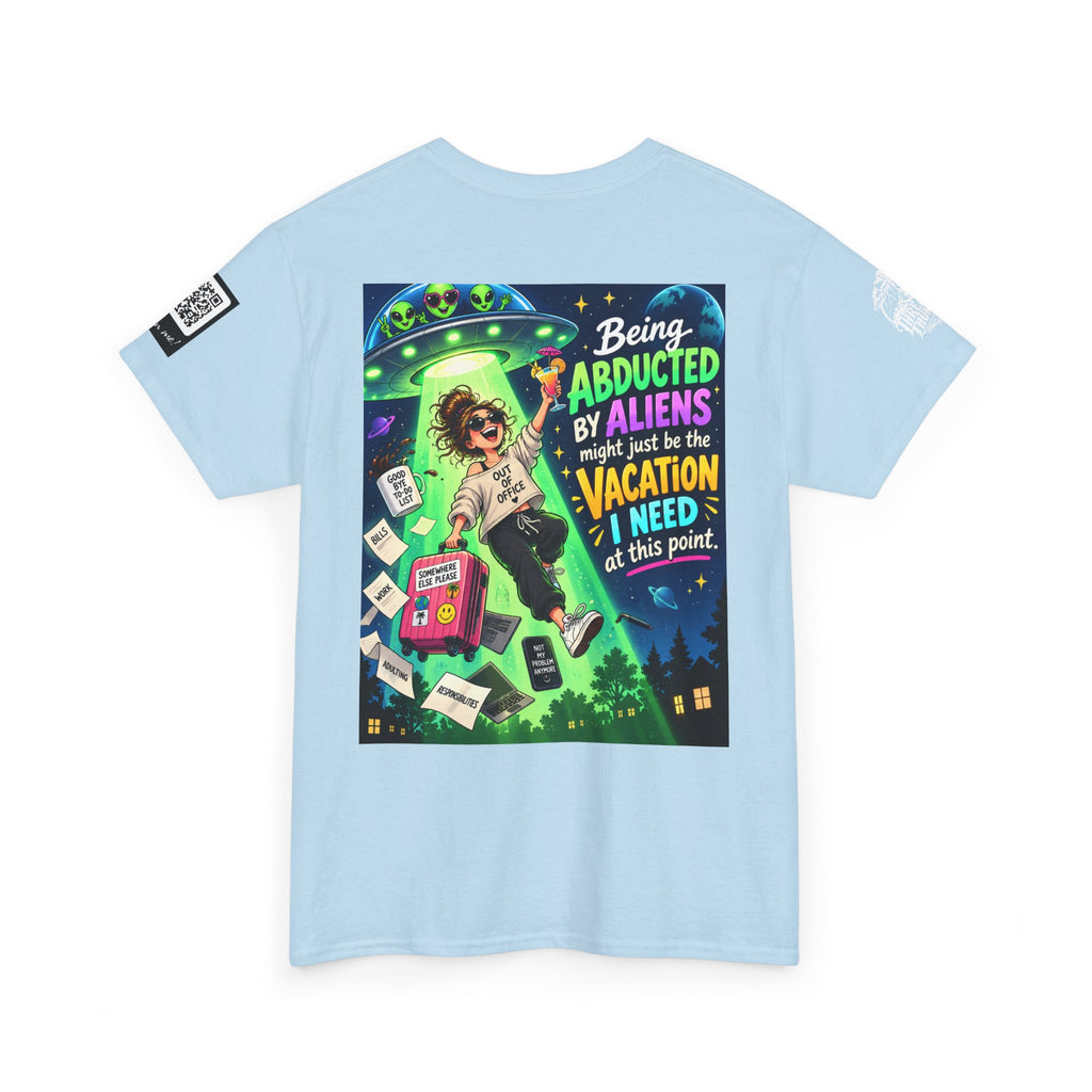 Alien Abduction Vacation — Out of Office Back Graphic Tee