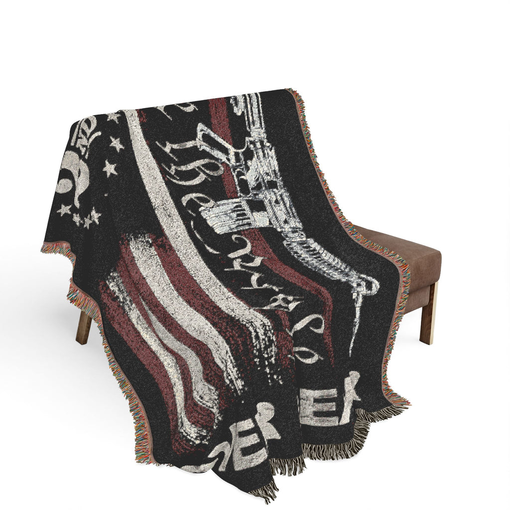 Freedom Over Fear Woven Blanket — "We The People" 2A Flag Throw