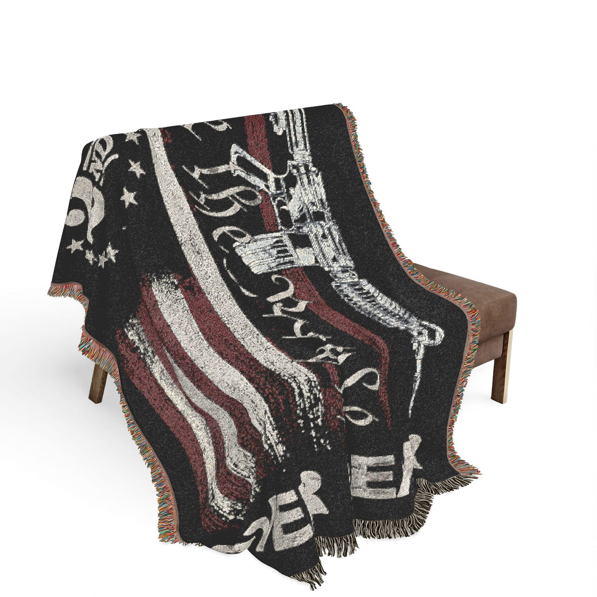 Freedom Over Fear Woven Blanket — "We The People" 2A Flag Throw