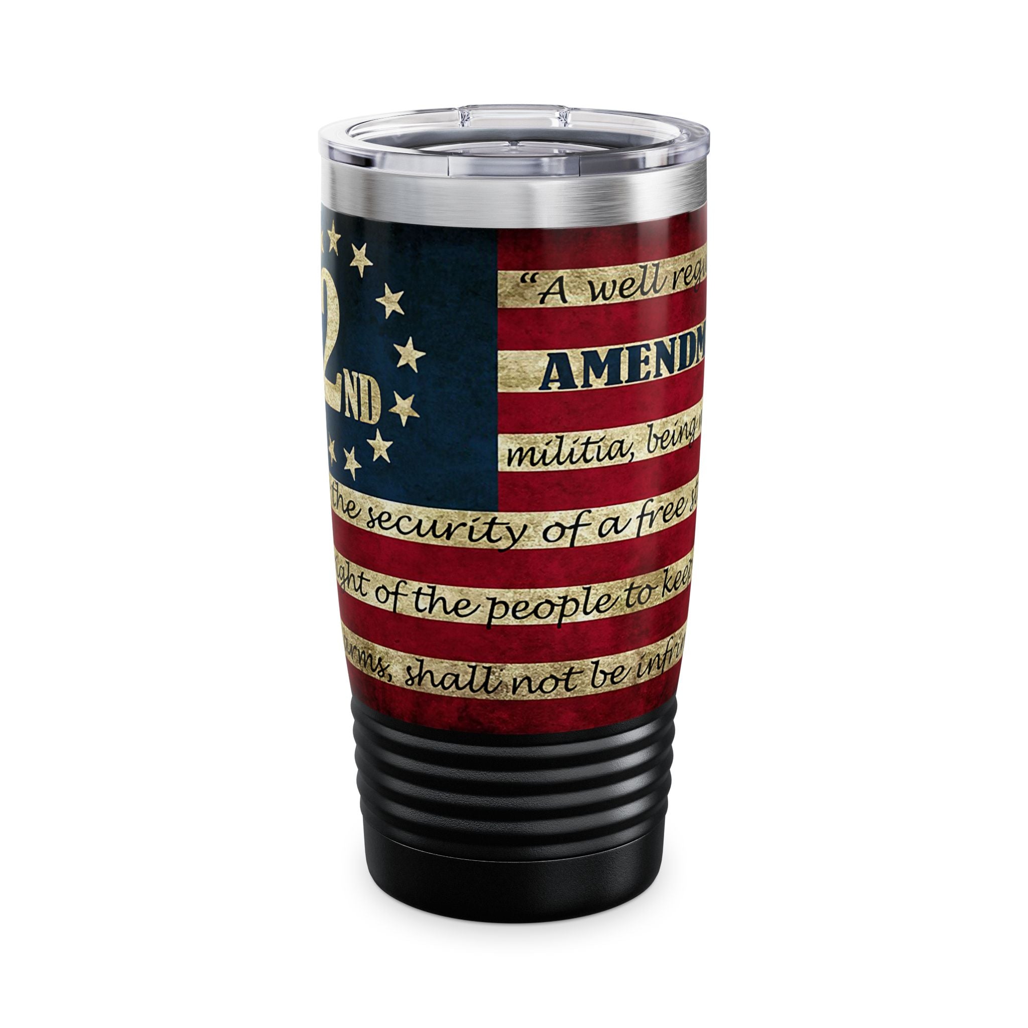 2nd Amendment Flag 20oz Tumbler — Patriotic Ringneck Insulated Cup