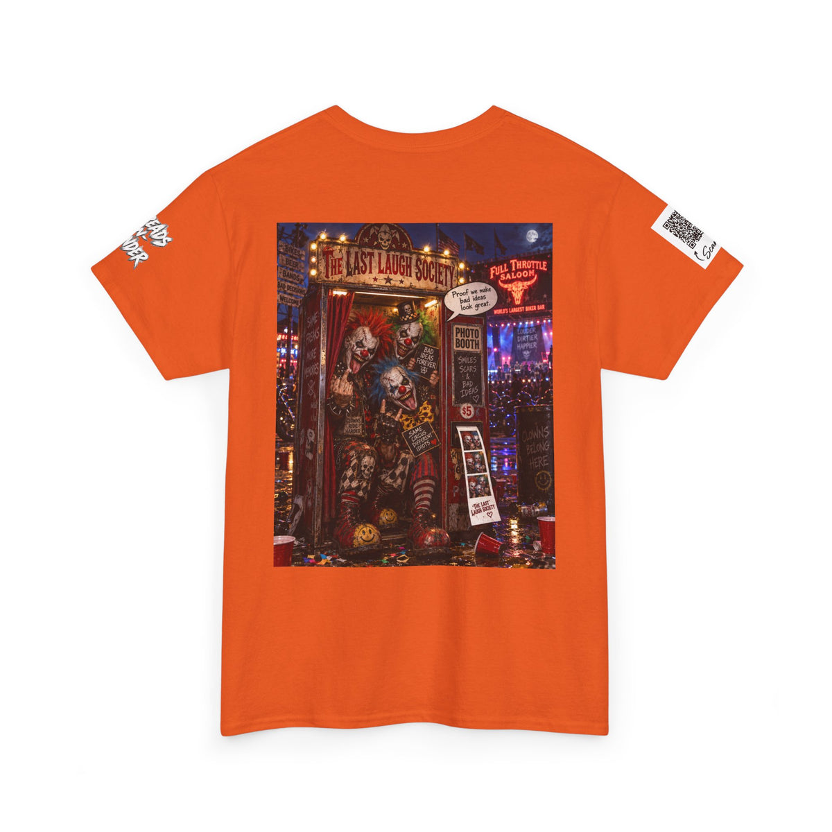 The Last Laugh Society Tee #145 — Carnival Clown Horror Graphic T-Shirt