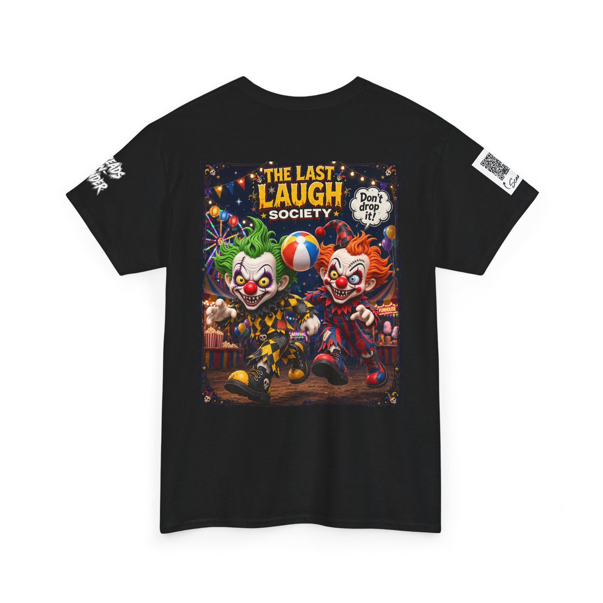 The Last Laugh Society Tee #137 — Carnival Clown Horror Graphic T-Shirt