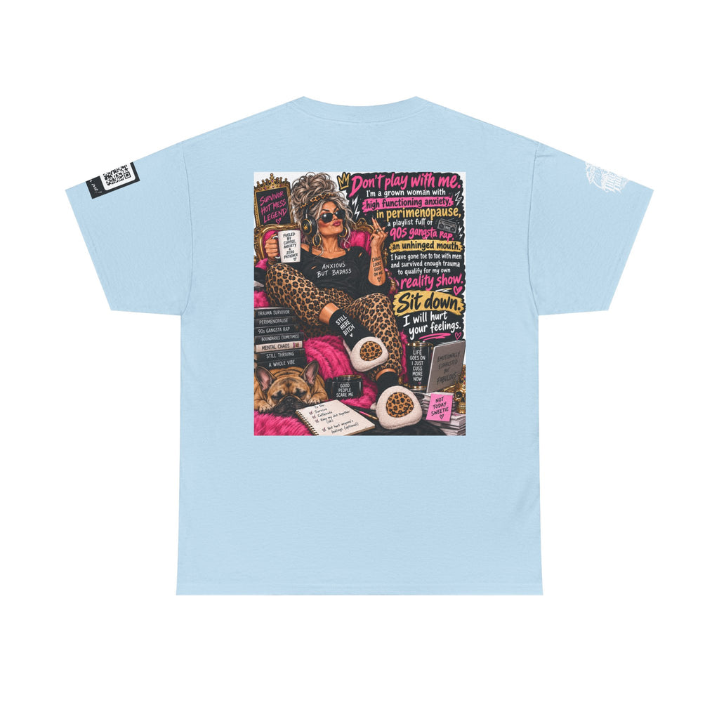 Grown Woman in Premenopause — 90s Gangsta Rap Back Graphic Tee