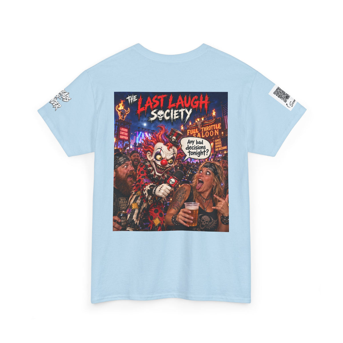 The Last Laugh Society Tee #131 — Carnival Clown Horror Graphic T-Shirt