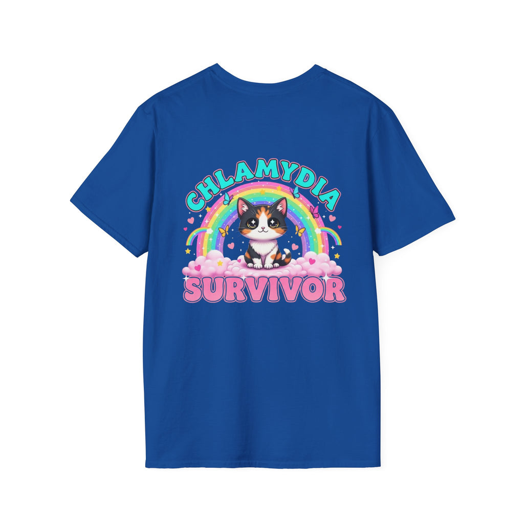 Chlamydia Survivor Cat T-Shirt — Cute Rainbow Calico Tee