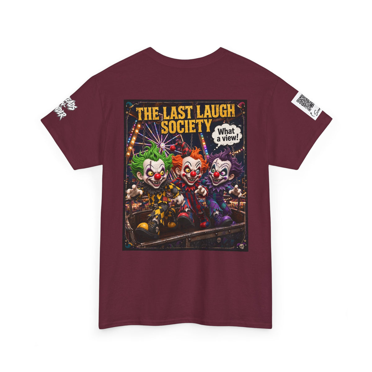 The Last Laugh Society Tee #143 — Carnival Clown Horror Graphic T-Shirt