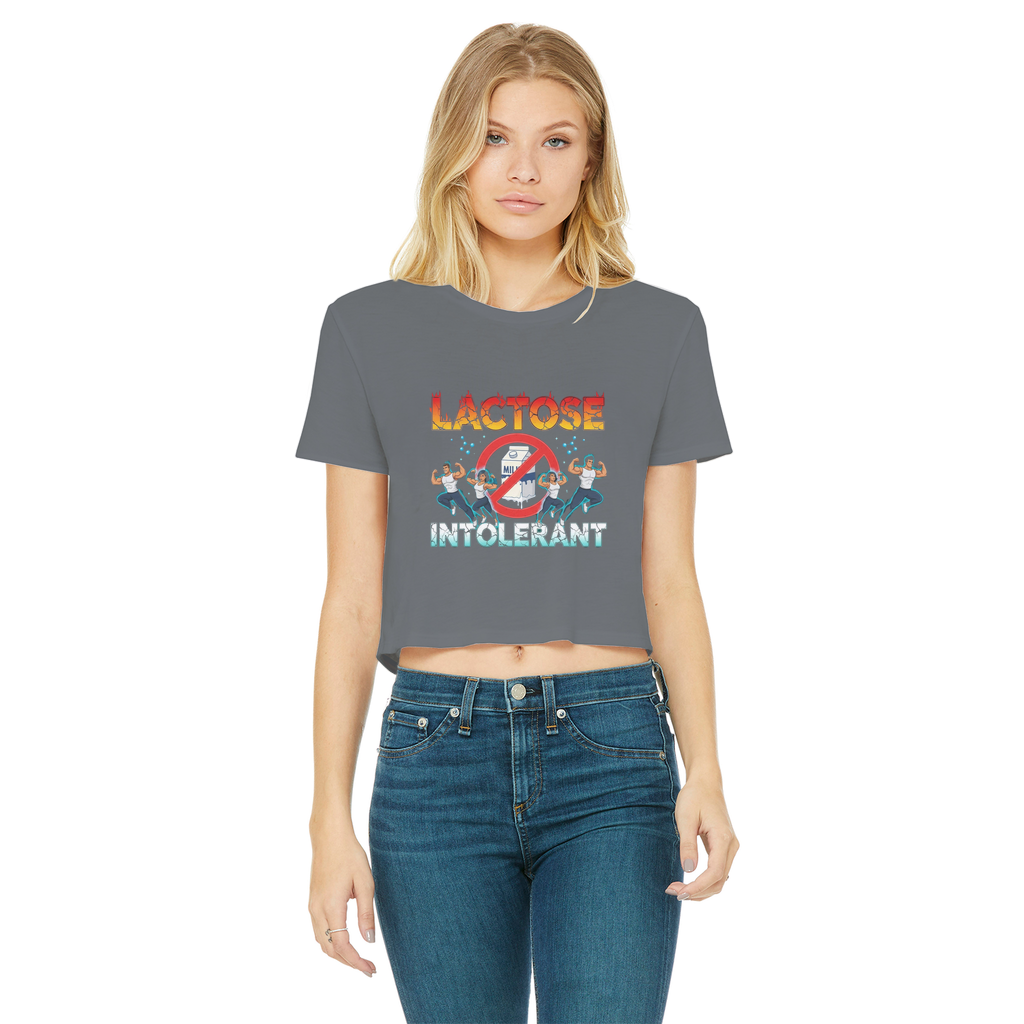AOB Classic Women's Cropped Raw Edge T-Shirt