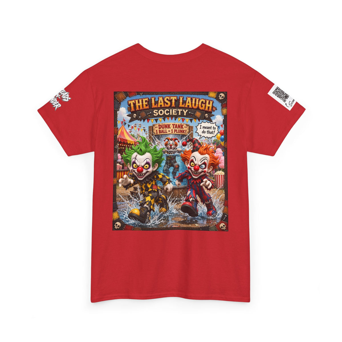 The Last Laugh Society Tee #131 — Carnival Clown Horror Graphic T-Shirt