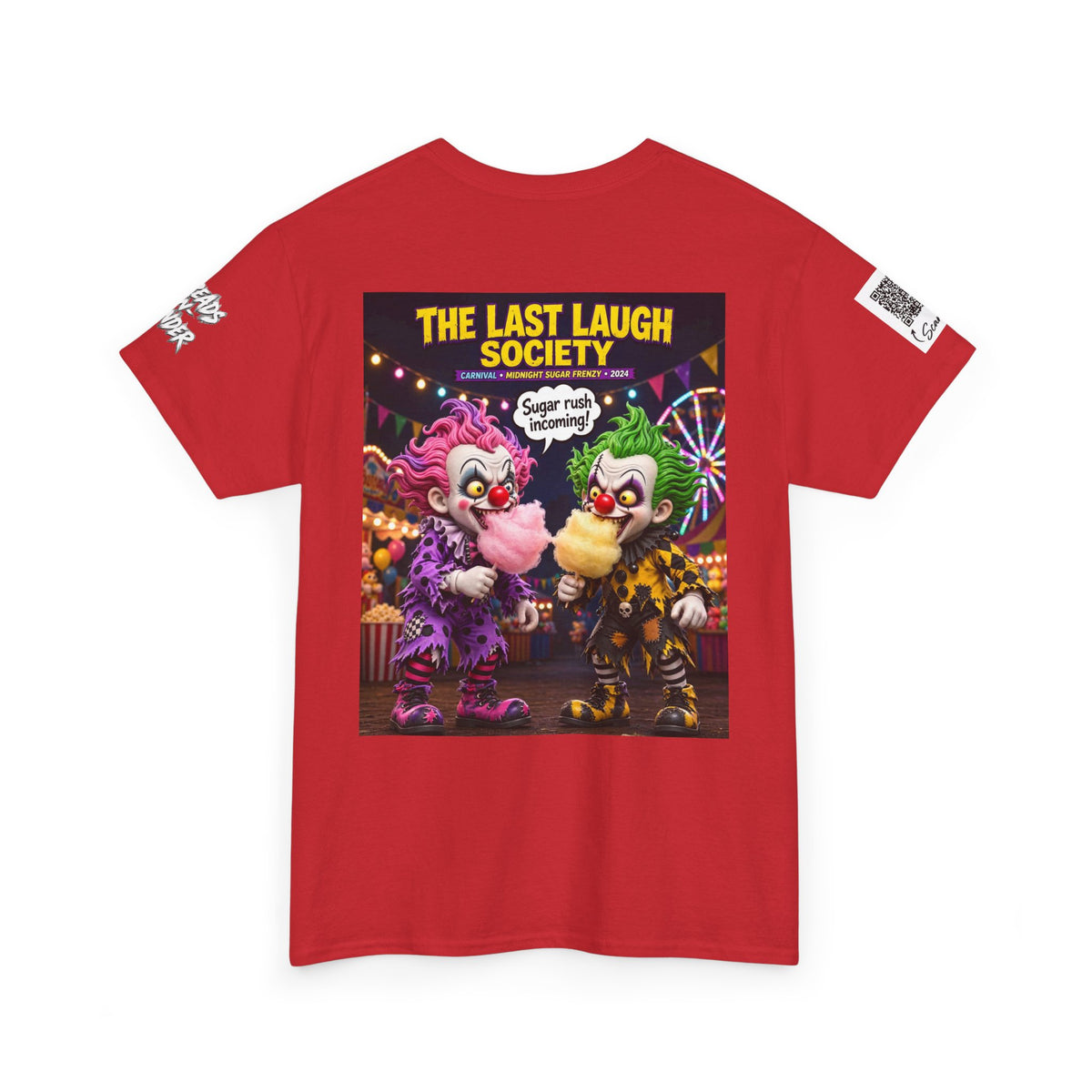 The Last Laugh Society Tee #129 — Carnival Clown Horror Graphic T-Shirt
