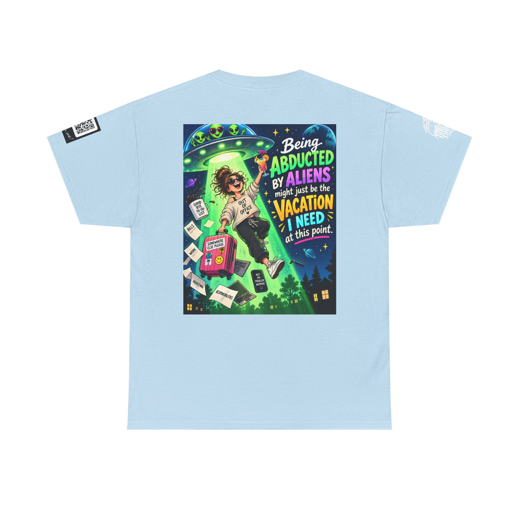 Alien Abduction Vacation — Out of Office Back Graphic Tee