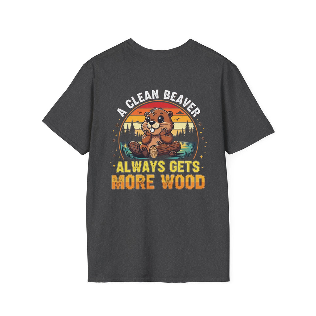 A Clean Beaver T-Shirt — "A Clean Beaver Always Gets More Wood" Retro Graphic Tee