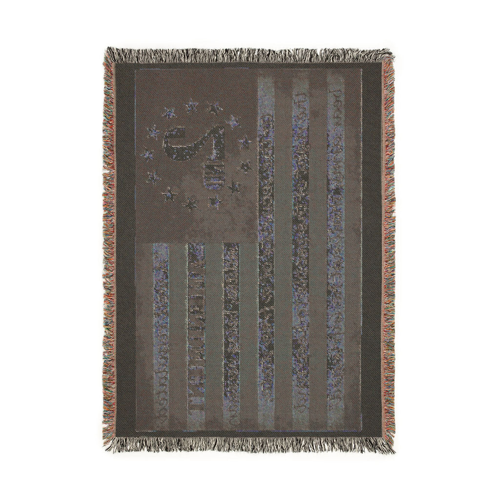 2nd Amendment American Flag Woven Blanket — Patriotic Gun Rights Throw