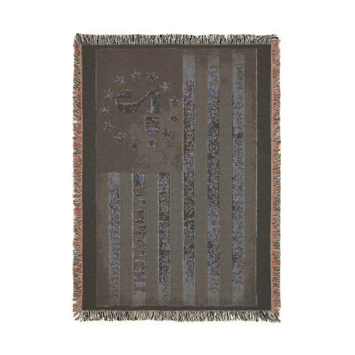 2nd Amendment American Flag Woven Blanket — Patriotic Gun Rights Throw