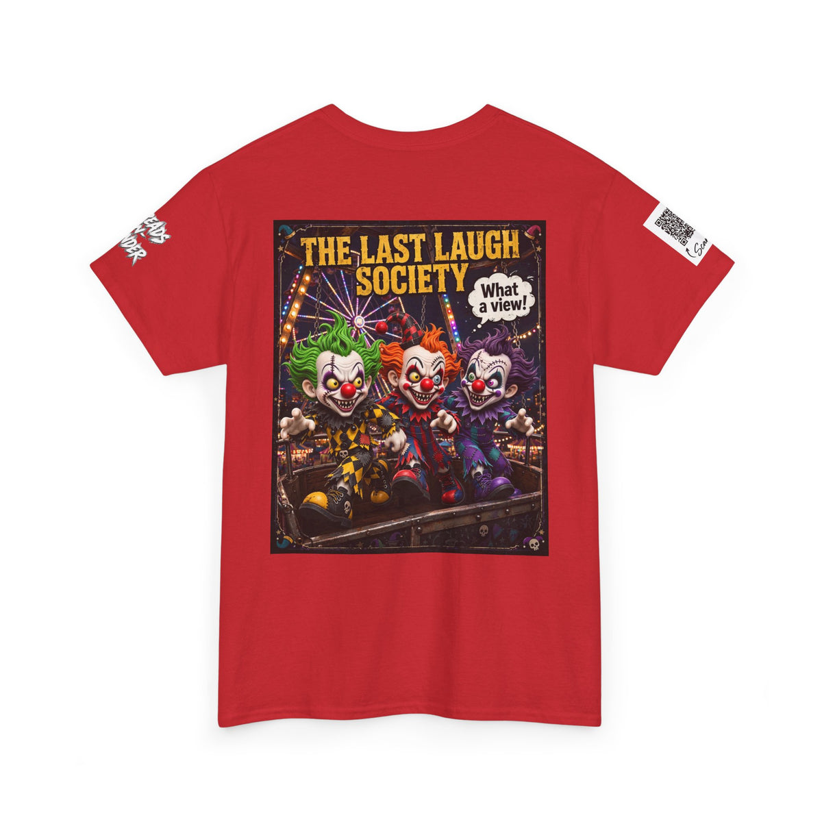The Last Laugh Society Tee #143 — Carnival Clown Horror Graphic T-Shirt
