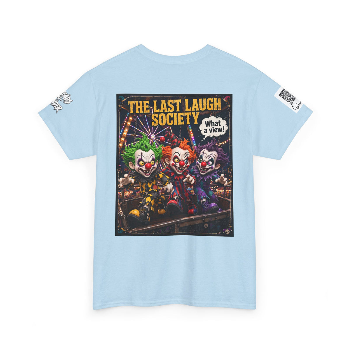 The Last Laugh Society Tee #143 — Carnival Clown Horror Graphic T-Shirt