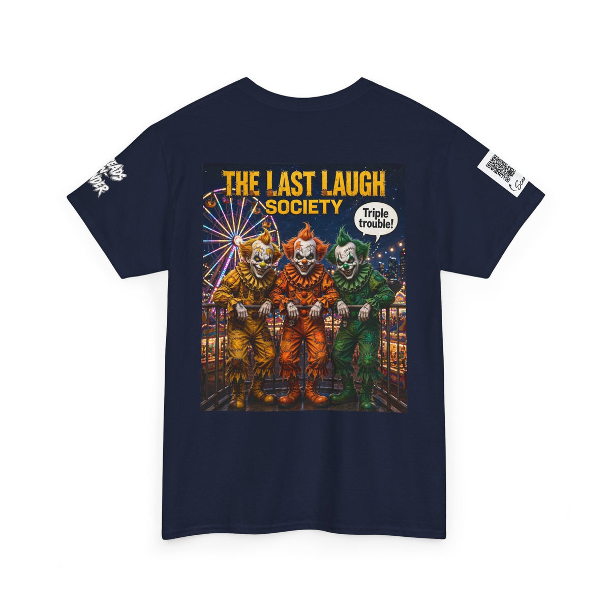 The Last Laugh Society Tee #160 — Carnival Clown Horror Graphic T-Shirt