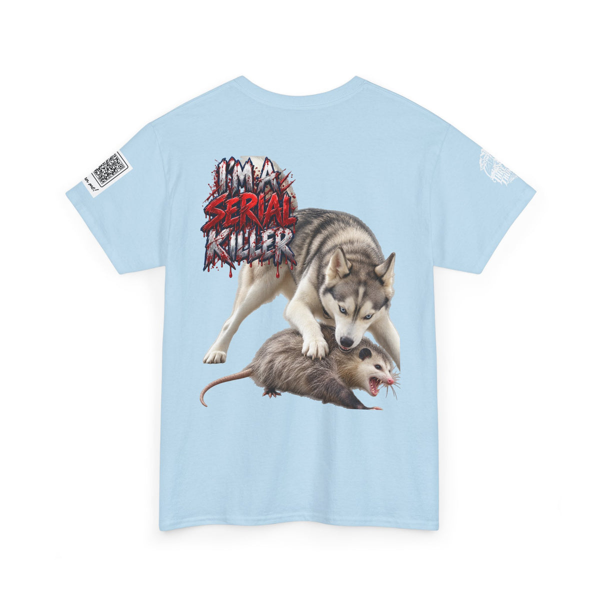 Graphic Tee — 'I'm a Serial Killer' Husky Crushing Possum Design