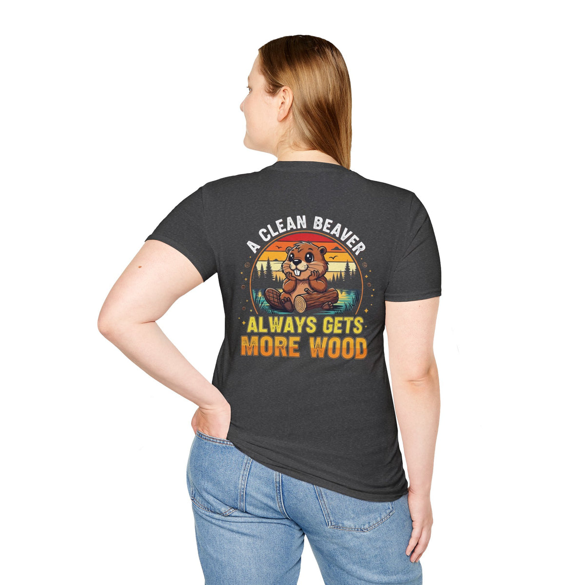 A Clean Beaver T-Shirt — "A Clean Beaver Always Gets More Wood" Retro Graphic Tee