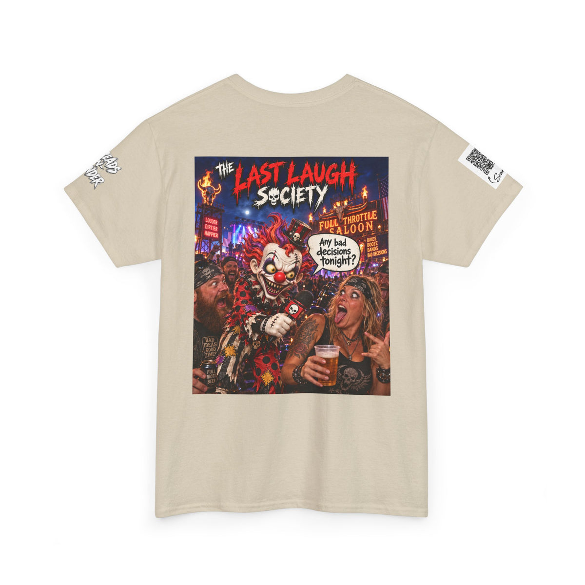 The Last Laugh Society Tee #131 — Carnival Clown Horror Graphic T-Shirt